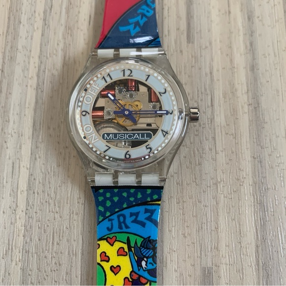 Swatch Other - NIB Vintage Swatch Musicall watch "Blue Through" SLK110C special Montreux